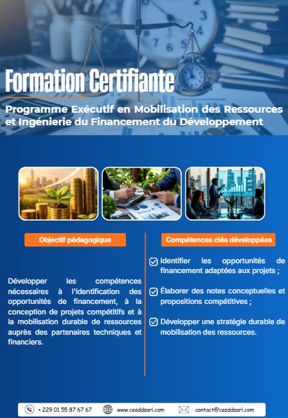 Programme Exécutif en Mobilisation des Ressources et Ingénierie du Financement du Développement