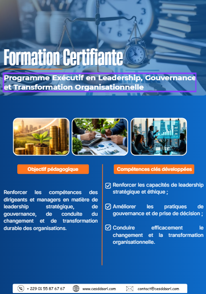Programme Exécutif en Leadership, Gouvernance et Transformation Organisationnelle