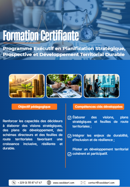 Programme Exécutif en Planification Stratégique, Prospective et Développement Territorial Durable